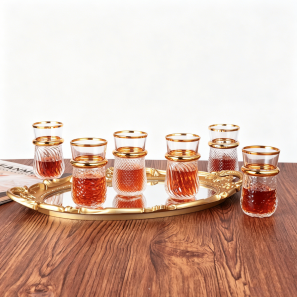 Plating Moroccan Tea Glass Tumbler Collection